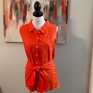 Tommy Hilfiger sleeveless tie back blouse